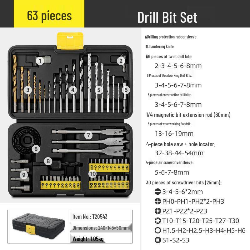 Multi-Use Drill Bit Set for Metal, Wood, and Cement