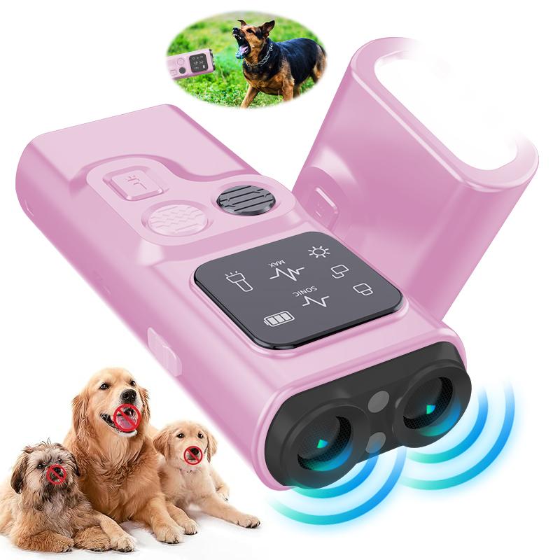 Pink double-headed dog training device portable dog trainer bark suppressor dog repellent new model