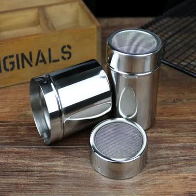 6 peças de tubo de dispensador de pó de aço inoxidável com orifício de malha densa, saleiros e pimenteiros, utensílios para churrasco ao ar livre, dispensador de condimentos