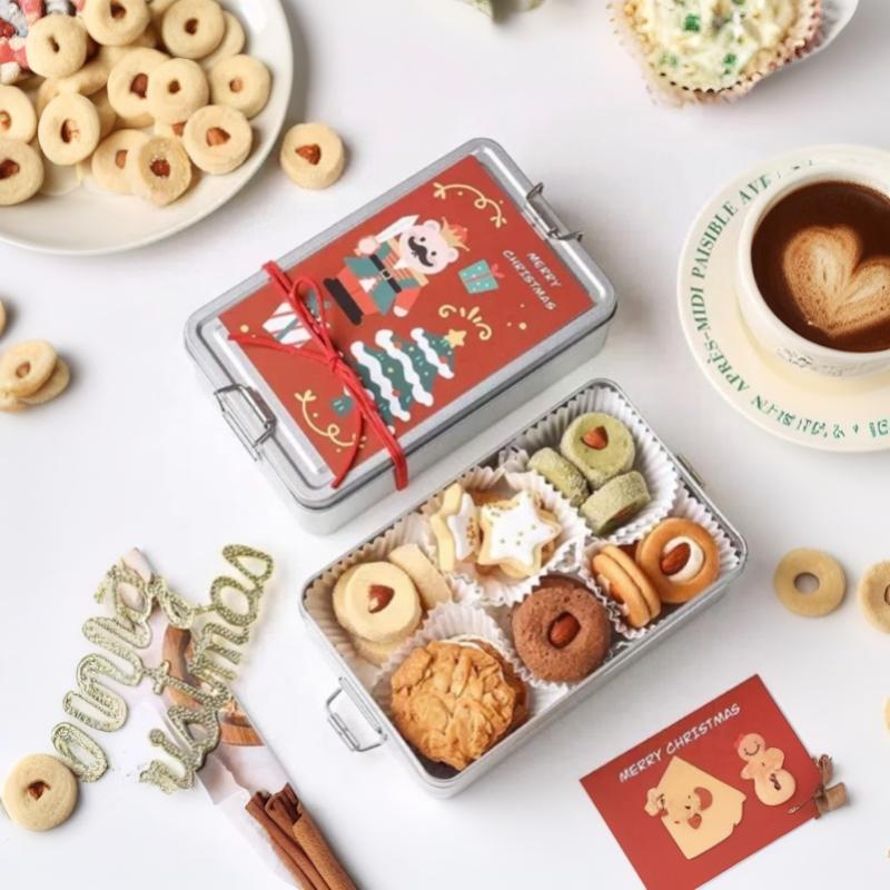 Old-Fashioned Rectangular Tinplate Box With Lid High Quality Metal Storage Box Cake Packaging Box Durable With Buckle Candy Box