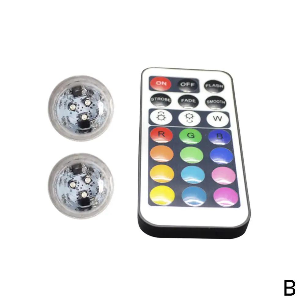1/2/4pcs Remote Control Car LED Interior Ambient Light - Colorful Adhesive Decoration For Auto Roof Foot Atmosphere Lamp O6T0