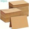 20/50pcs Premium Kraft Paper Envelopes - Perfect for DIY Greeting Cards, Wedding Invitations & Birthday Notes