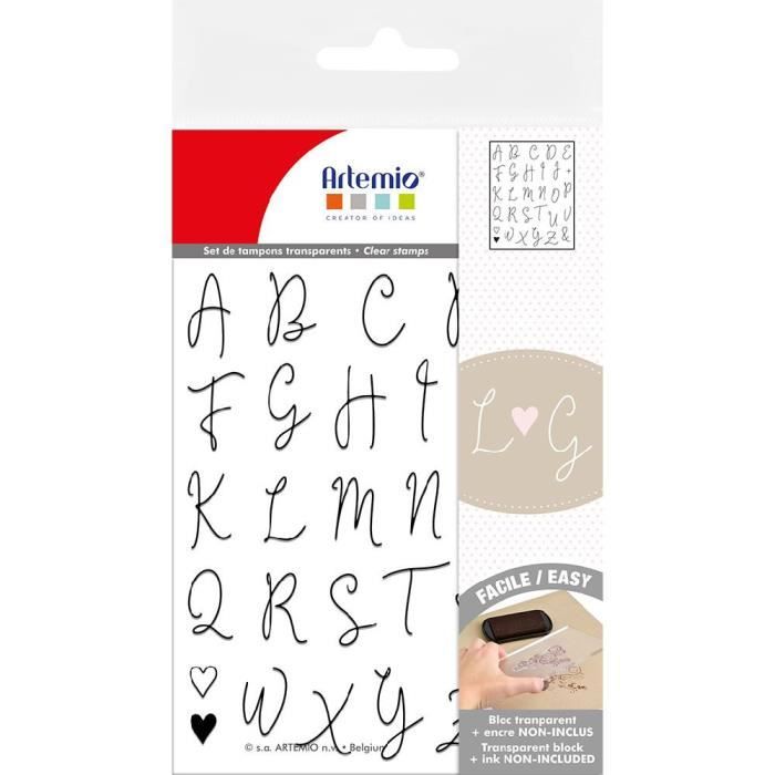 Clear Stamp Set - Artemio - Let's Get Married - Alphabet - Transparent - Mixed - Adult