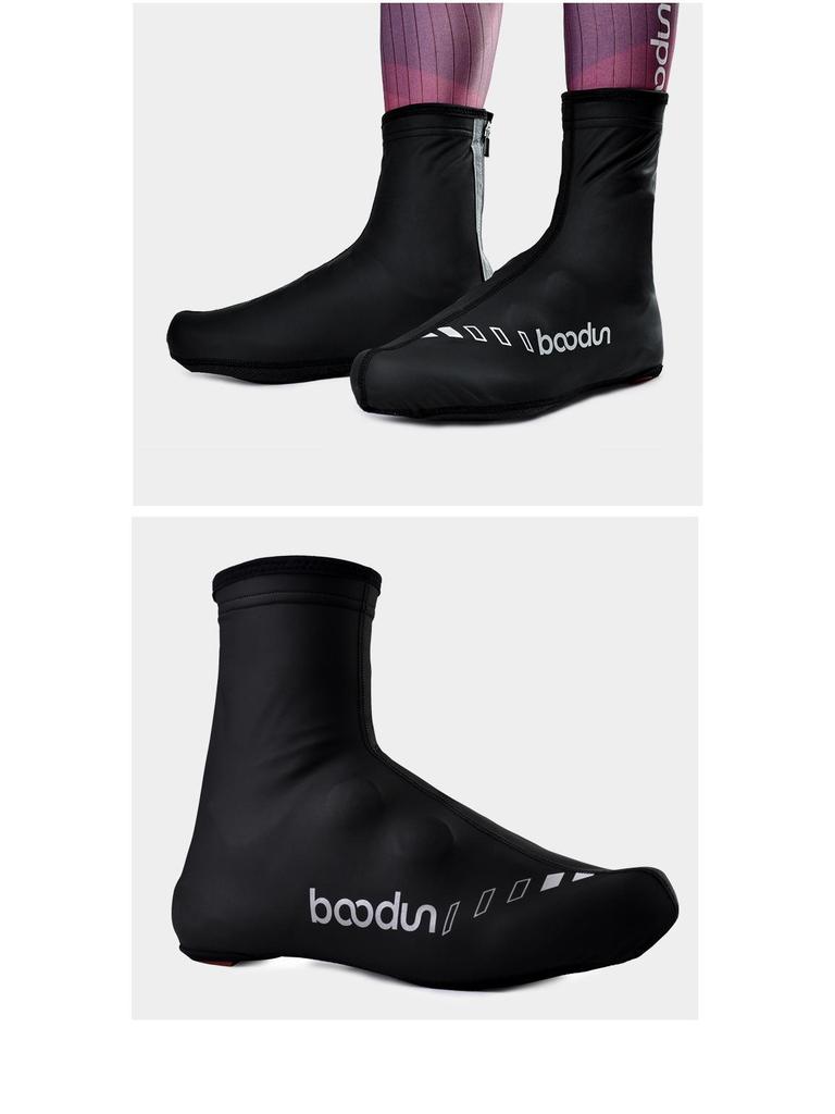 Velvet-Lined Winter Cycling Shoe Covers: Warm, Dustproof, Splash-proof, Non-slip, Wear-resistant PU for Night Sports