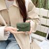 Korean Style Short Clutch Bag Card Bag Envelope Change Bag Simple Lichee Pattern Wallets  Women