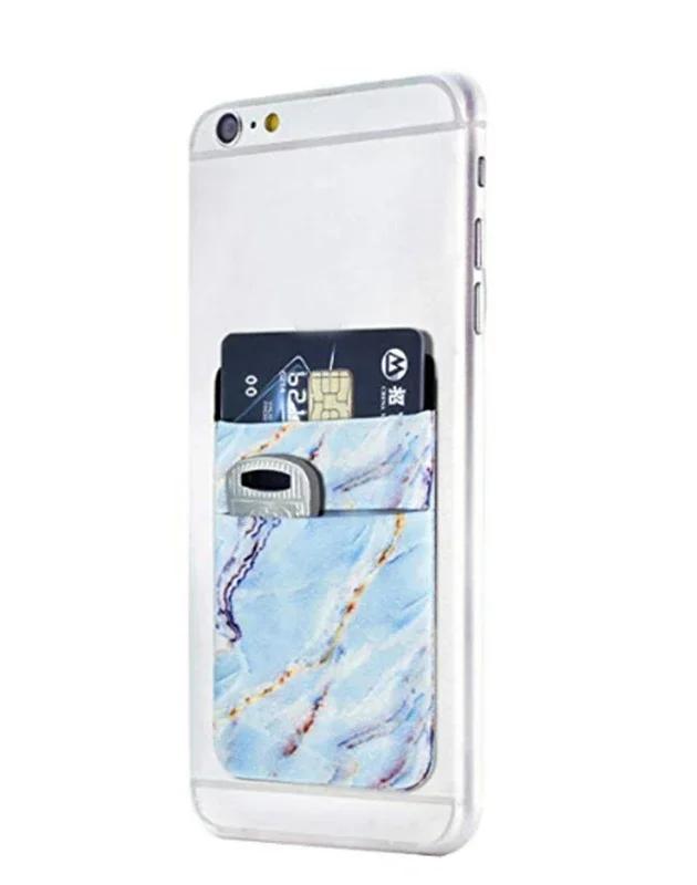 1pcs Thin Women Men Cell Phone ID Credit Card Holder Silicone Case Pouch Back Sticker Slim Wallet Case Card Holder