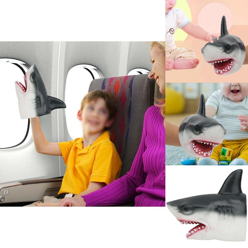 Soft And Flexible Shark Head Hand Puppet Ideal For Creative Play And Gifts