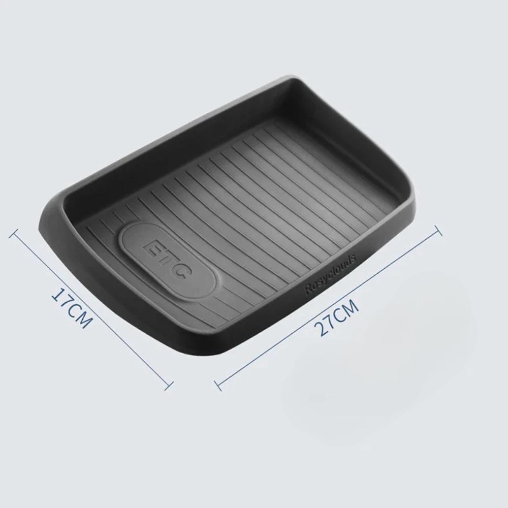Silicone Dashboard Rear Storage Box Fit For Volkswagen VW ID.3 ID.4 ID.4X ID.6 CROZZ Car Trument Storage Box No Noise