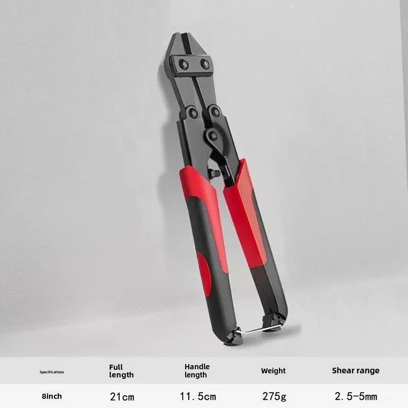 

Болторез Болторез, 8 Плоскогубцы для резки проволоки, Цепной кусачки для замка Сверхмощный, Резка проволоки, Арматуры, Твердой медной проволоки, Скрученной проволоки чёрный