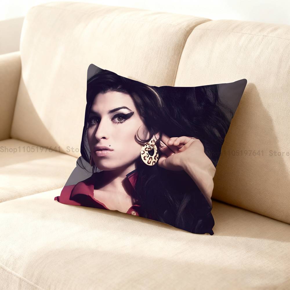 A-Amy W-Winehouse Kissenbezug für Sofa Dekor Auto Büro Raum Druck Kissenhülle Dekorationen Und Schutz