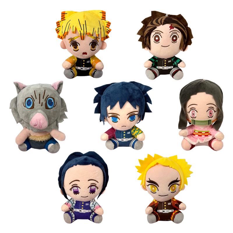 Demon Slayer Plush Toys: Nezuko, Tanjiro, Giyu, Shinobu, Inosuke - 7 Styles Available