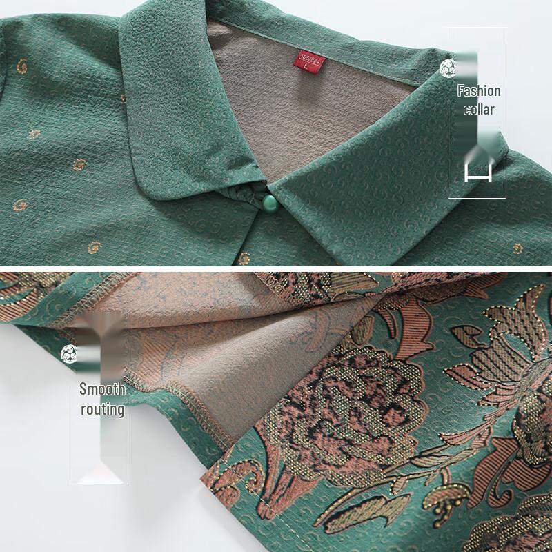 Elderly Women's Casual Seven-Sleeve Blouse