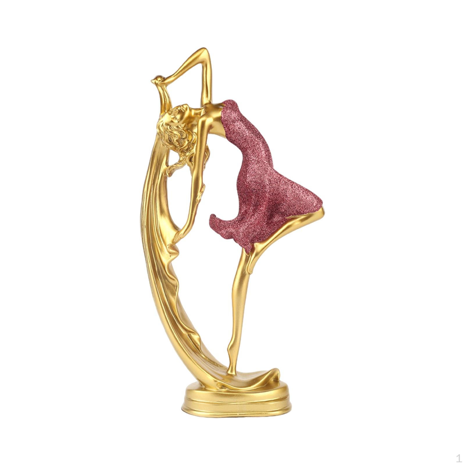 

Статуя балерины для декора гостиной, полка из смоляного искусства красный