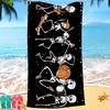 Artistic printed patterns digital-printed polyester Superfine fiber double-sided fleece Beach vacation bath towel, beach towel