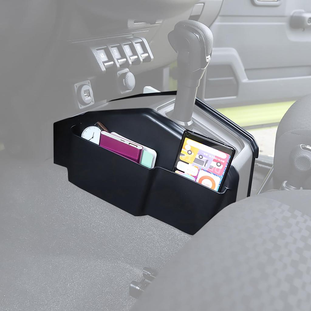 YOCTM Gear Shift Storage Box for Suzuki Jimny JB64 JB74 2020 2021 2022 2023 2024 Center Card Storage and Small Item Organizer Custom Parts Accessories