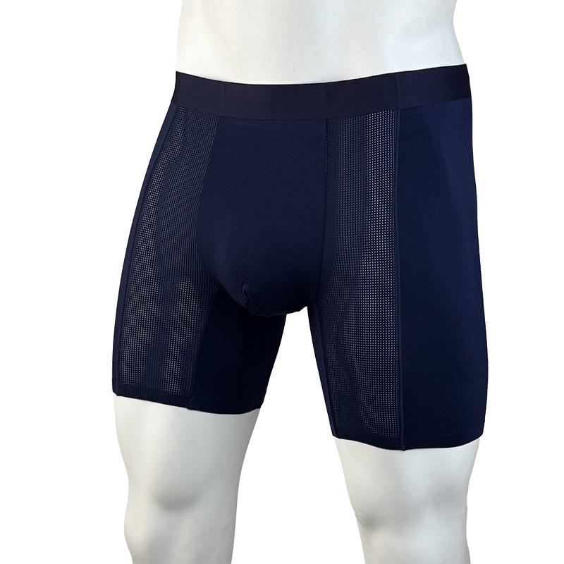 Men's Breathable Modal Mesh Boxer Briefs: Antibacterial, Seamless, Plus Size Comfort