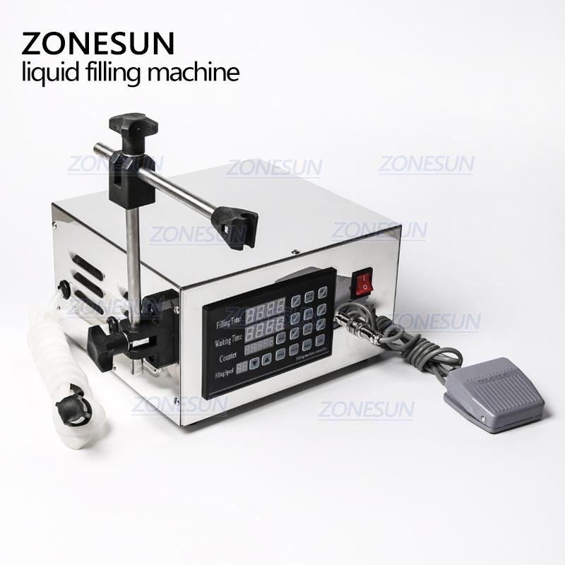 ZONESUN Semi Automatic Membrance Pump Liquid Smooth Operation Long Continuous Filling Machine Water Filler ZS-KC280