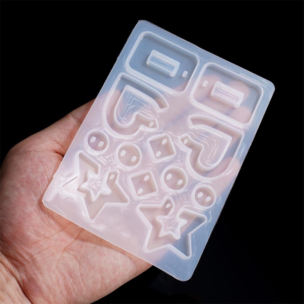 Ohrhänger Epoxidharz Silikonform Geometrisch Unregelmäßig Geformte Schlüsselanhängerform DIY Schmuckherstellung Anhänger Gießform