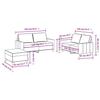 VidaXL Ensemble de Canapés avec Coussins 3 pcs, Canapés avec Accoudoirs et Dossier, Ensemble de Meubles avec Repose-pied 3201456
