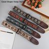 Adjustable Guitar Strap Neck Strap for Electric & Acoustic Bass Cotton Leather Embroidered Straps Musical Instrument Accessories