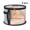 Hat Storage Bucket, Clothing Hat Travel Organizer, Foldable Round Brim Hat Storage Bag with Handle and Clear Window