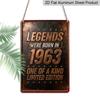 2D Flat, 1pc Vintage 1963 Limited Edition Legend Wall Plaque - 7.87x11.81inch Rustic Aluminium Wall-Mounted Sign Suitable for Study, Studio