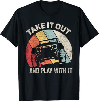 Vintage Retro Take It Out And Play With It Funny 4X4 Unisex T-Shirt
