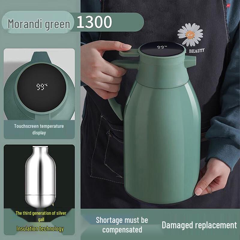 Shengye Insulated Vacuum Flask with Temperature Display 1.3L