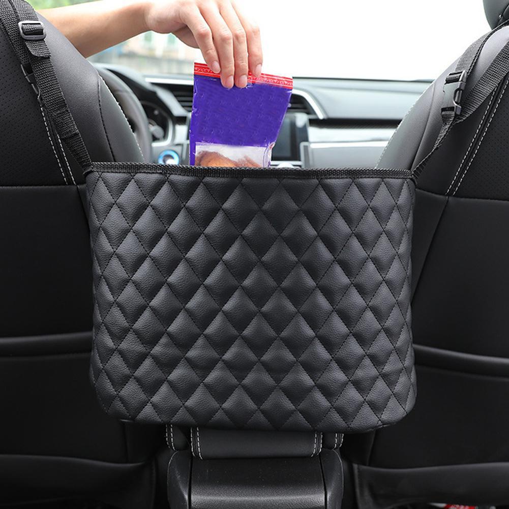 Multi-functional Car Storage Bag Car Middle Seat Storage Storage Net Hanging Back Chair Bag Large Bag Capacity F1A8