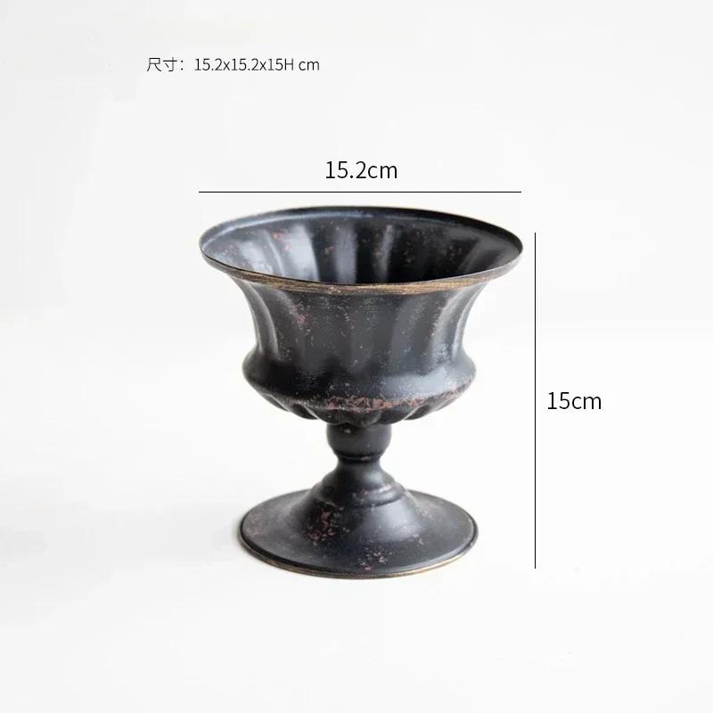 Golden Classical Flower Ware Flower Weng Retro European Iron Floral Pot Living Room Premium Silver Decoration Flowers Vase