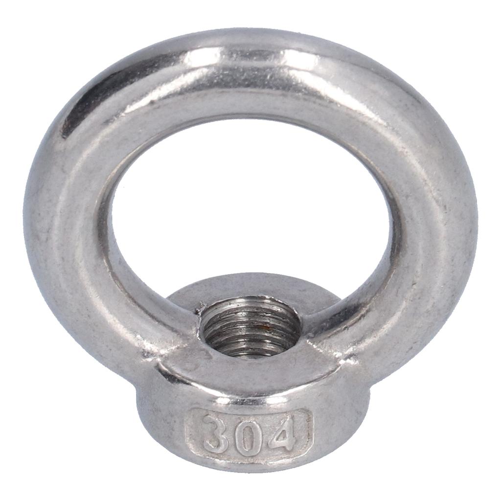 10Pcs Lifting Eye Nut Stainless Steel Ring Shape Fastener Tools for Forestry MachineryM3