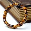 Olho de Tigre Nó de Bambu Pulseira de Mão Alta Tigre Claro Pedra Círculo Único Pulseira Pulseira