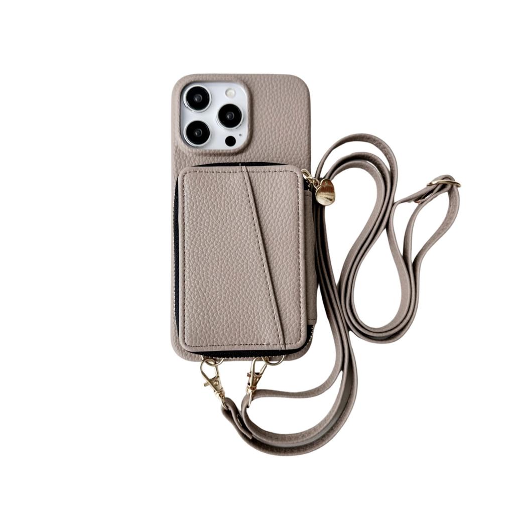 Zipper Crossbody Cards Bag Leather Wallet Case For iPhone 15 Pro Max 13 14 Plus 12 11 7 8 SE 2022 Lanyard Pocket Purse Cover