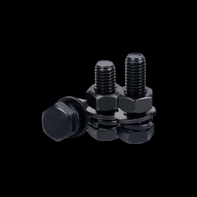 Grade 12.9 M16x35 Hex Bolt with Spring and Flat Washers