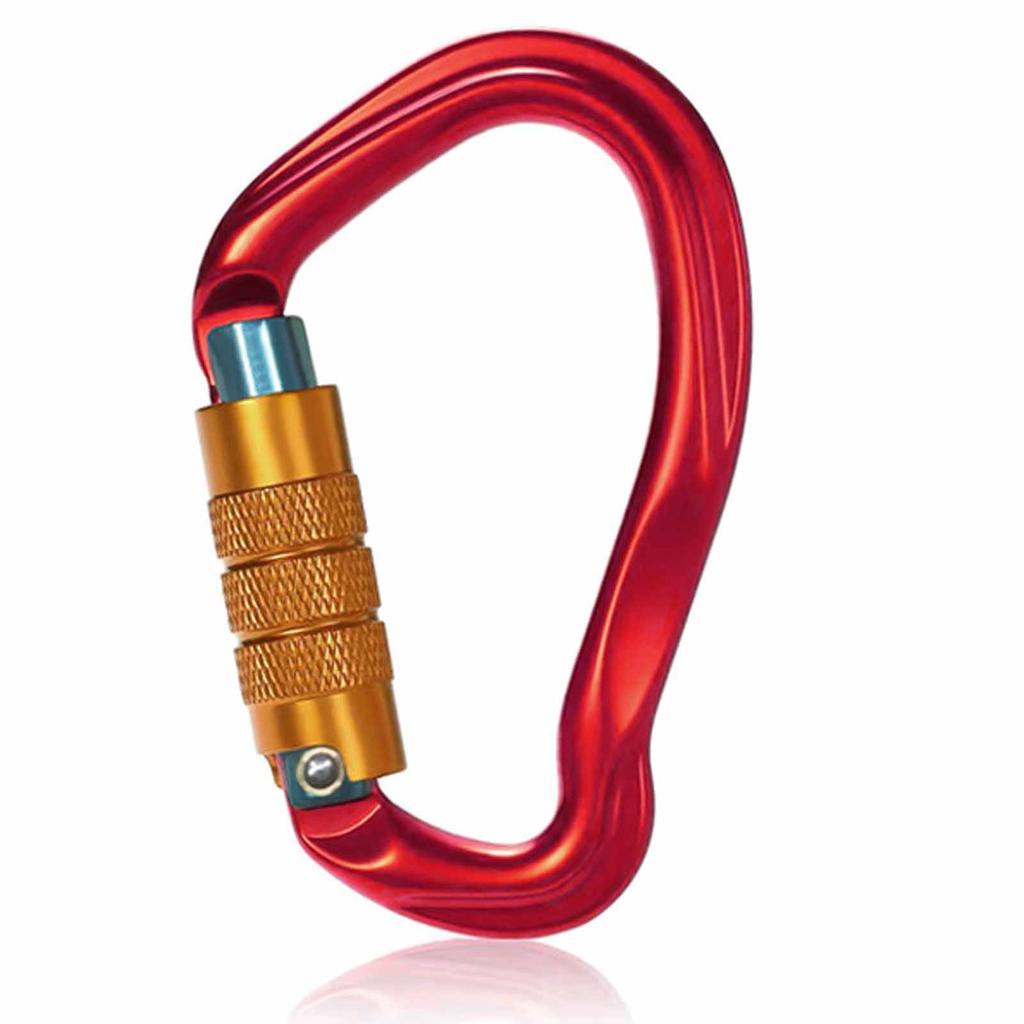 Outdoor-Kletterkarabiner, belastbar und Kletter-asymmetrischer Karabinerclip für Klettern, Bergsteigen, Arbeiten in der Höhe