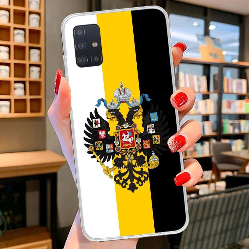 Russia Russian Flags Emblem Cover Phone Case For Samsung Galaxy A12 A22 A32 A52 A72 A02S Phone Case Note 20 Ultra 10 S10 Plus A5