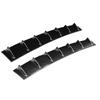 3pcs Universal Rear Bumper Spoiler Diffuser Gloss Black 7 Wing Shark Fin Style Lower Body Lip