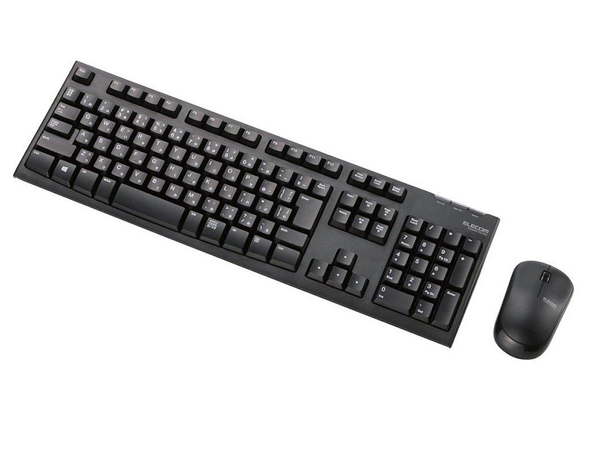 

ELECOM Keyboard Wireless Membrane Full Keyboard 10 Million Times Durable Compatible with PlayStation 4 Black [Mouse Set] (Receiver Included) чорний