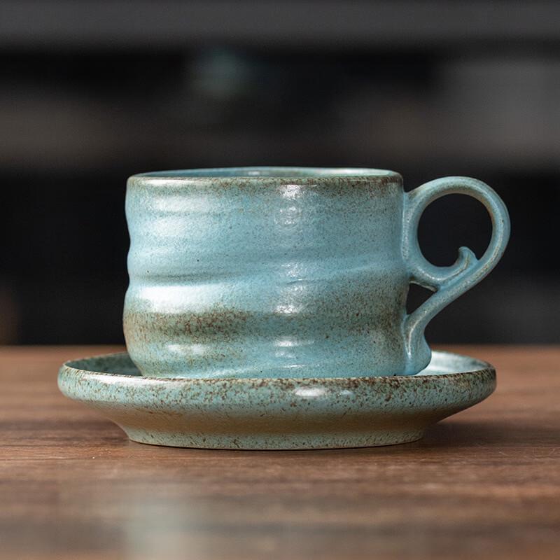 

OLOEY Vintage Ceramic Mug and Saucer Set