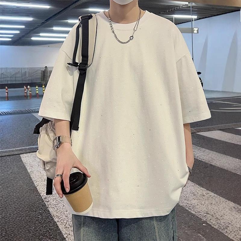 

Футболка з коротким рукавом Гіпсофіла Чоловіча Літня Нова Зоряне Небо Нішевий Дизайн Американський Половина Рукава L білий