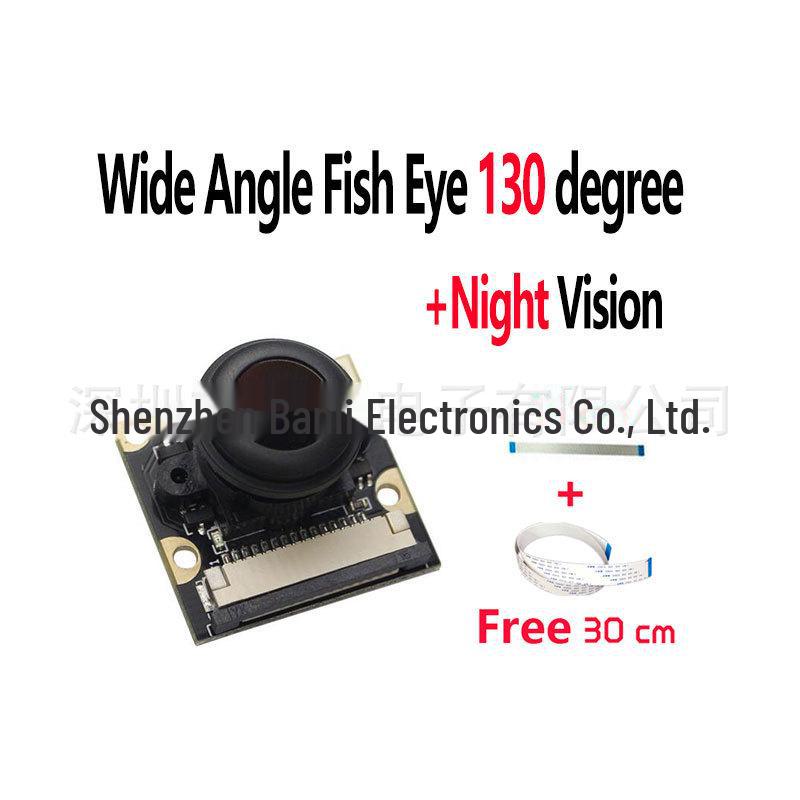 

Raspberry Pi 5MP Fisheye Camera with 130° Wide-Angle, NoIR Night Vision for 3B/4B Spot Ear