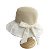 Summer Straw Fisherman's Hat Children's Bow Sunshade Sun Hat UV Protection Large Brim Versatile Basin Hat