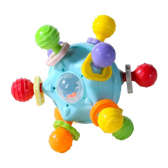 Baby Teething Toy Soft Silicone Rocker Teeth Soother Tooth Ball Shape BPA-Free Infant Chew Toy for Hand-Eye Coordination