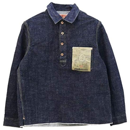 

FOB Factory Джинсовая куртка-пуловер G3 Сделано из денима Размер 42 One Wash F2384, Мужская, Япония, Рубашка, (LL), ВА.