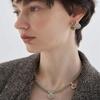 Wind Temperament Sweet Four-Color Crystal Stud Earrings Fashion Commuter Jewelry Niche Simple Earrings Women