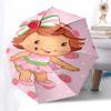Strawberry-Themed Auto-Open Close Umbrella with Foldable Design and Iron Frame - Perfect for Fans, Travelers, Daily Use, and Festive Gifts!0