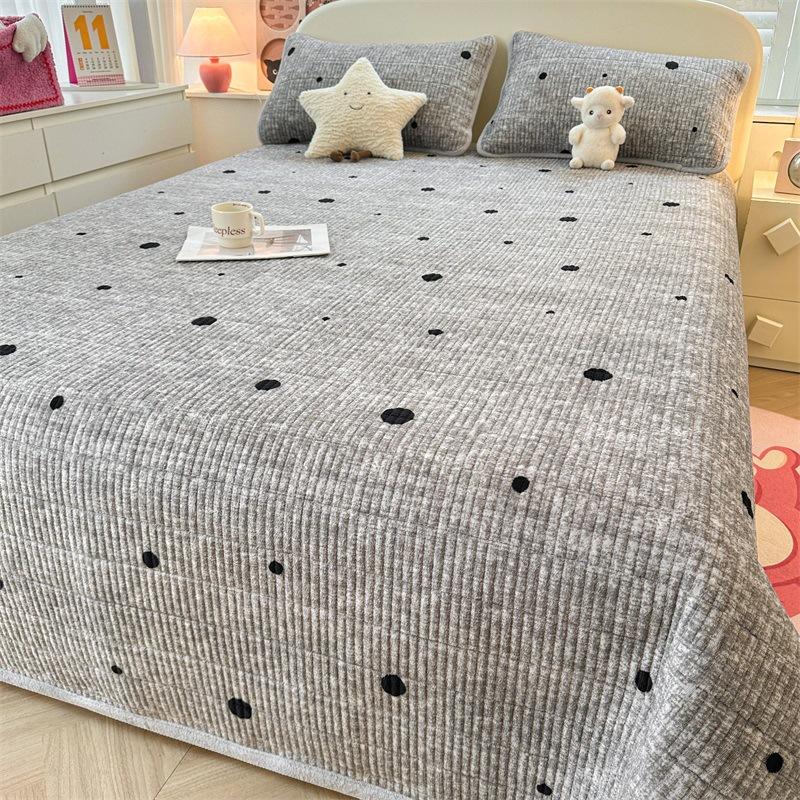 Thickened Milk Velvet Bed Cover for Autumn and Winter, Warm Cotton Bed Sheet with Velvet Mattress, Tatami Bedding