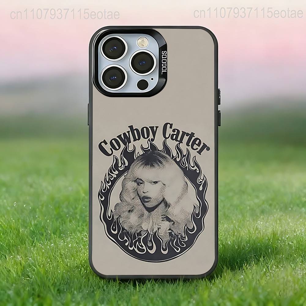 B-beyonce Cowboy Cool singer  Phone Case For iPhone 17,16,15,14,13,12,11,Pro,Max,Plus,E,Air,Mini Black IMD Cover