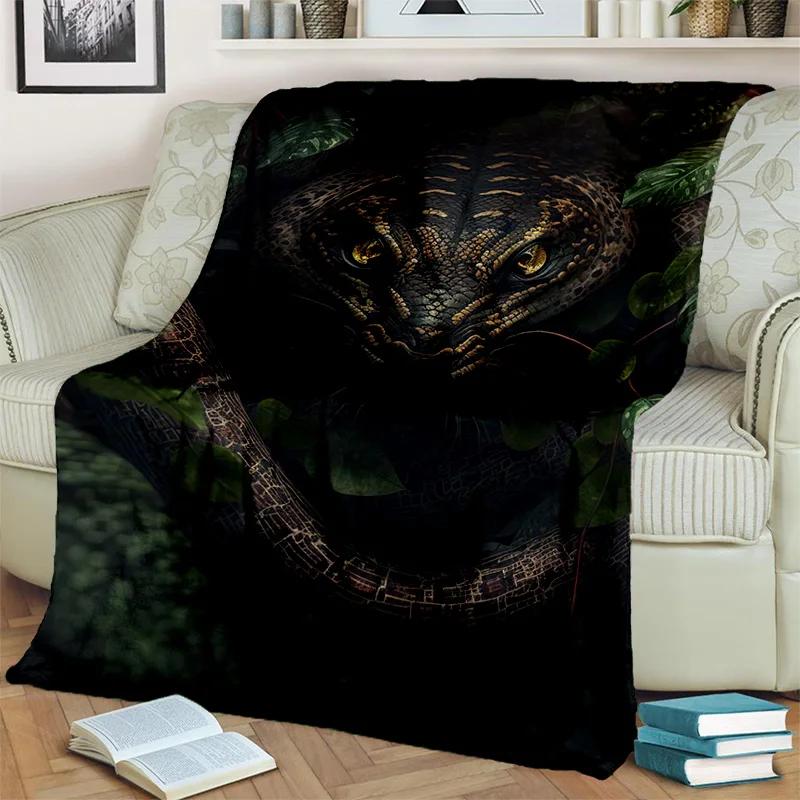 Gothic Snake Serpent Python Viper Blanket,Soft Throw Blanket for Home Bedroom Bed Sofa Picnic Travel Office Cover Blanket Kids