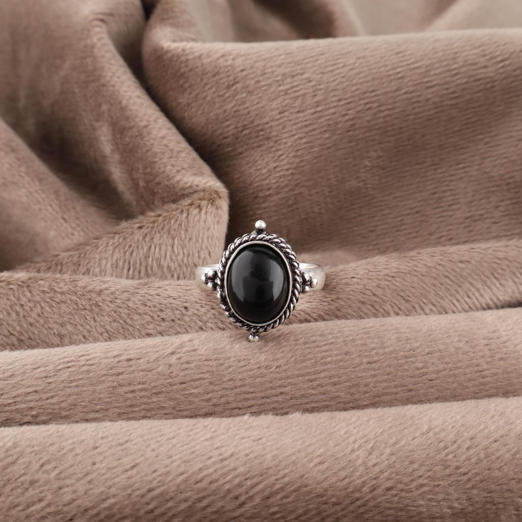 Schwarzer Turmalin Ring Edelsteinschmuck, 925 massiver Sterlingsilberring, Handgefertigter erstaunlicher Ringschmuck Geschenk für sie